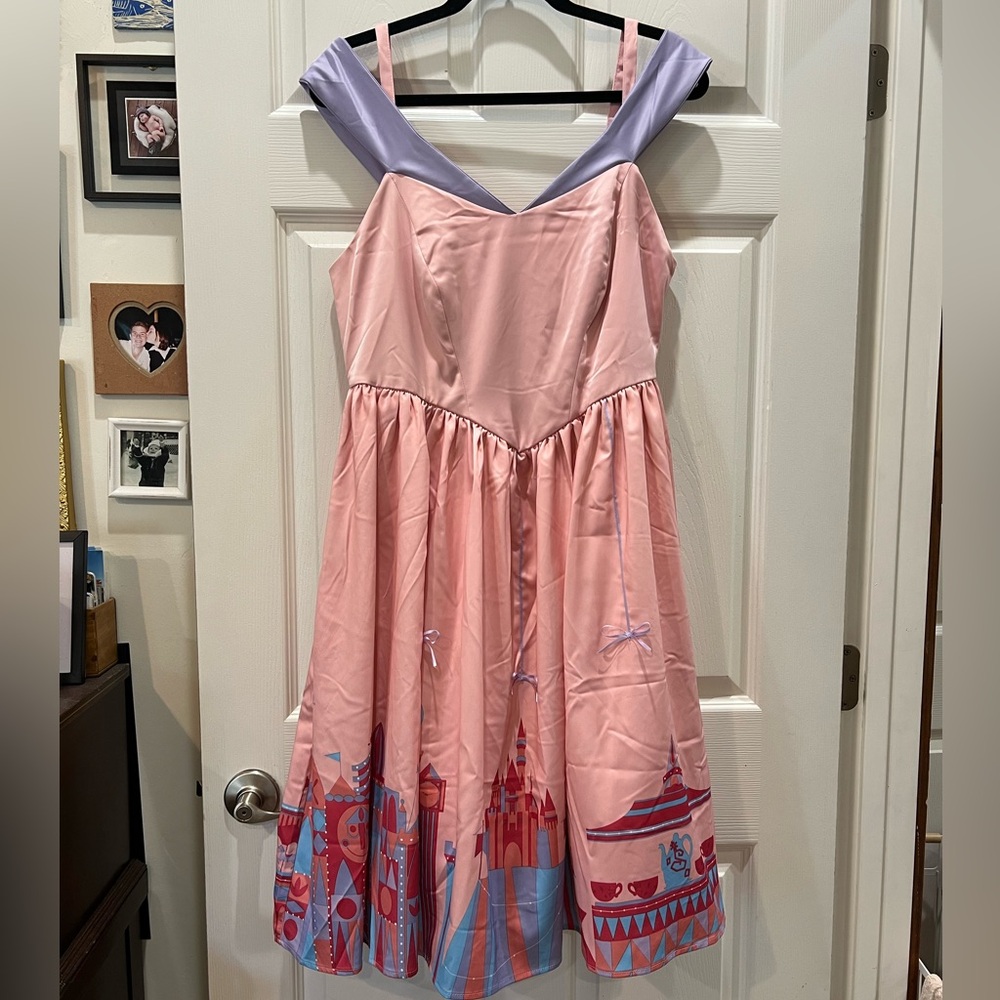 Disneys Her Universe Pink Buttoned Tiered Sundress from The Dress Shop NWT